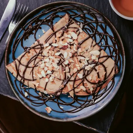 Crêpe chocolat maison et amande